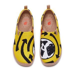 UIN Men's Loafers Painted Shoes Slip On Canvas Shoes(Recycle Toledo)NewNoBox